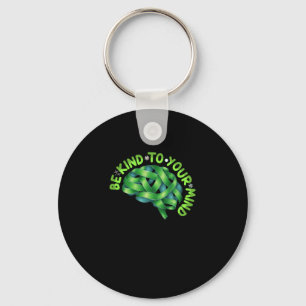 Llavero Amar Su Mente Cerebro De Cinta Verde - Mental H