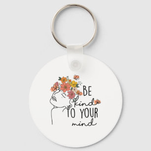 Llavero Amar Su Mente Colorida Flor Salud Mental Que