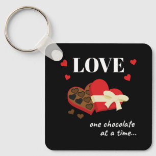 Llavero Amar un chocolate en una divertida cita
