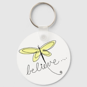 Llavero amarillo de la libélula