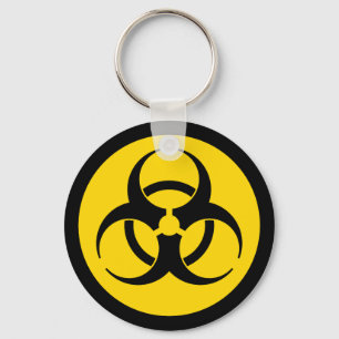 Llavero amarillo del símbolo del Biohazard