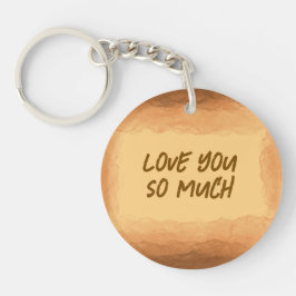 Llavero Amarillo - El día de San Valentín marrón