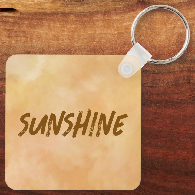 Llavero Amarillo - El día de San Valentín marrón (Reverso )