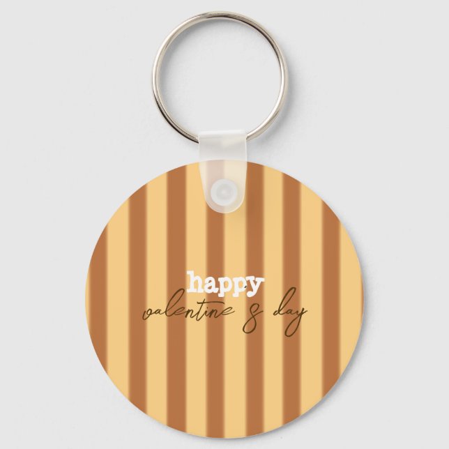 Llavero Amarillo - El día de San Valentín marrón (Anverso)