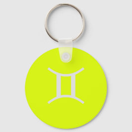 Llavero amarillo fluorescente -Gemini