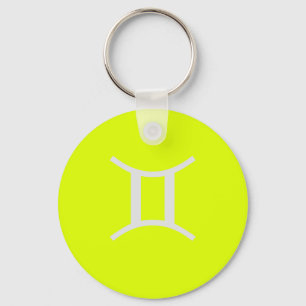 Llavero amarillo fluorescente -Gemini