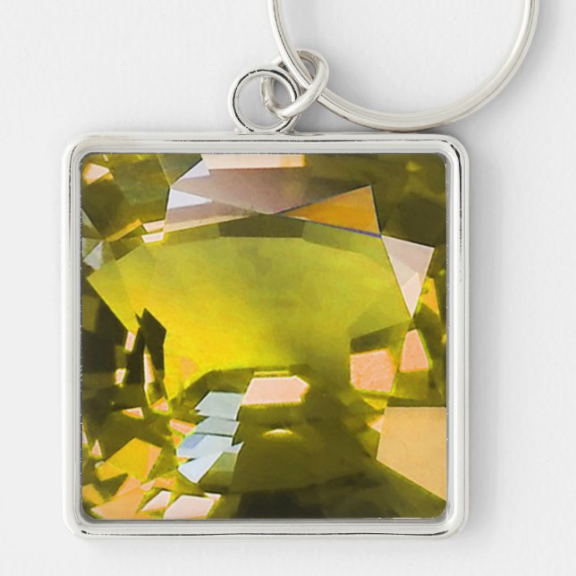 Llavero Amarillo Gemstone Citrino (Frente)