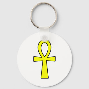 Llavero Amarillo jeroglífico egipcio de la llave de la