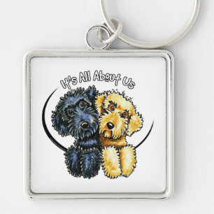 Llavero Amarillo negro IAAU de Labradoodles