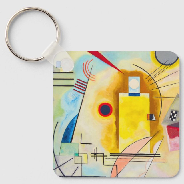 Llavero Amarillo-Rojo-Azul de Kandinsky (Anverso)