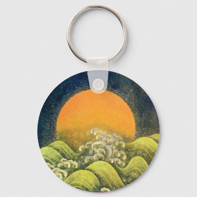 Llavero AMATERASU, SUN GODDESS amarillo verde negro (Anverso)