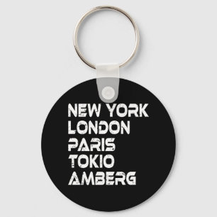 Llavero Amberg New York Londres Tokio Paris Anhänger