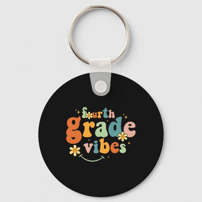 Llavero Ambiente de 4º grado Equipo Retro 1er día de clase (Anverso)