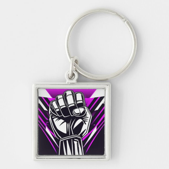 Llavero Ámbito de cómics de FIST UPRIGHT (Frente)