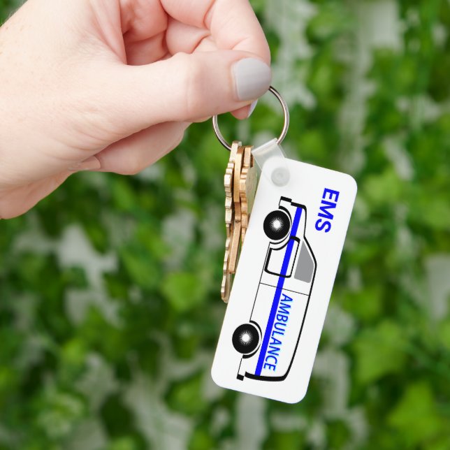 Llavero Ambulancia de EMS con cita bíblica (Mano)