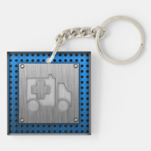 Llavero - Ambulancia; Metalizado