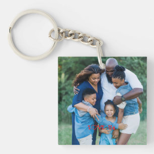 Llavero "AME A NOSOTROS". Foto familiar PERSONALIZADA