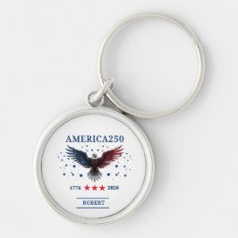 Llavero AMERICA250 Independence Day 1776 - 2026 NAME