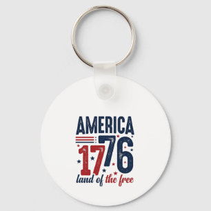 Llavero América 1776 Tierra de la Libertad Camiseta Patrió