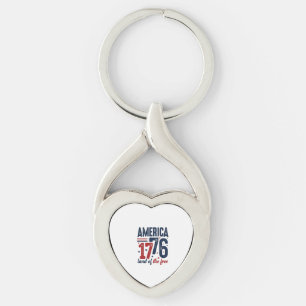 Llavero América 1776 Tierra de la Libertad Camiseta Patrió