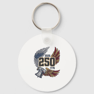 Llavero América 250 Alas de Águila 2026 Diseño Patriótico_