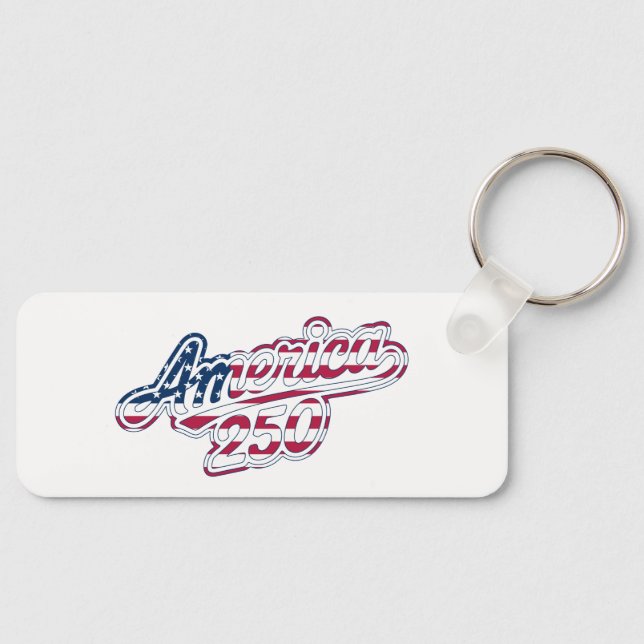 Llavero America 250 Flag Script Semiquincentennial Design (Anverso)