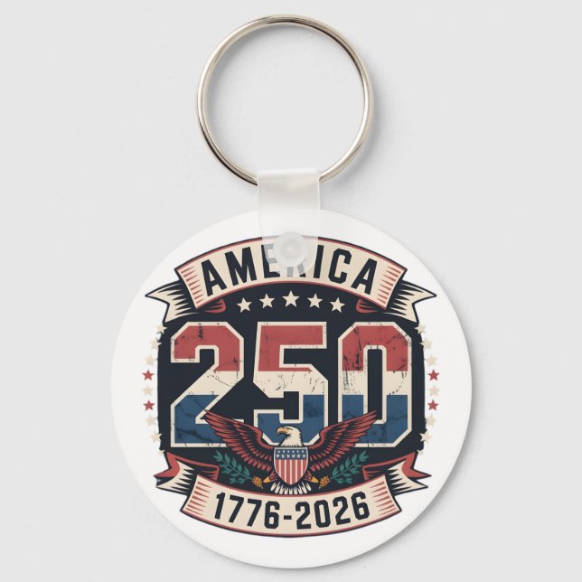 Llavero America 250 Patriotic  Vintage Style Design (Anverso)
