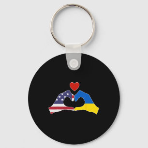 Llavero América Apoya Ucrania Amor Corazón Amistad 