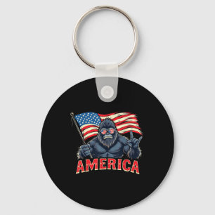 Llavero America Bigfoot Sasquatch Julio 4 Rock De Bandera