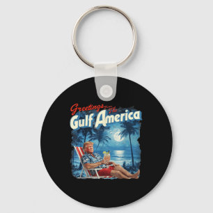 Llavero América Golfo Trump 2024 Retro Beach Estados Unido