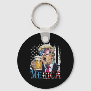 Llavero América Trump 4 De Julio Divertido Beber Cerveza H
