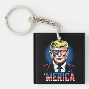 Llavero América Trump 4 De Julio US Vintage Retro