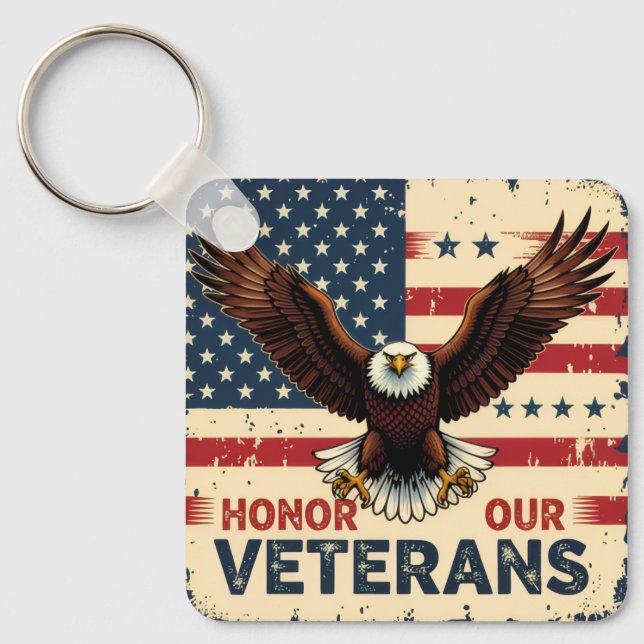 Llavero American Eagle Honor Our Veterans (Anverso)