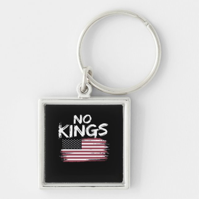 Llavero American Flag Upside Down Distress No Kings Long F (Frente)