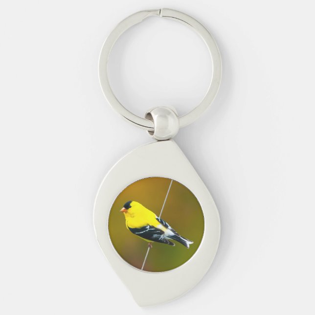 Llavero American Goldfinch - Fotografía original (Anverso)
