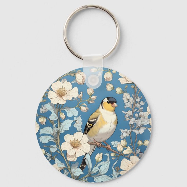 Llavero American Goldfinch William Morris Inspired (Anverso)