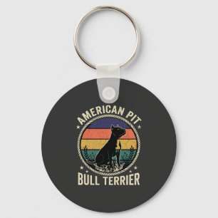 Llavero American Pit Bull Terrier Perro Cuerda Atardecer V