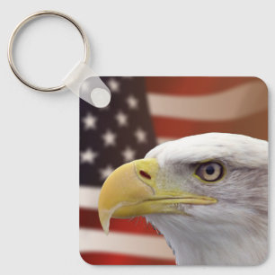 Llavero American USA Flag & Eagle Keychain