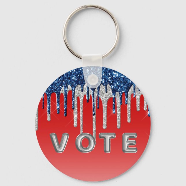 Llavero Americana Glitter Drip Vote (Reverso )