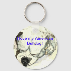Llavero americano del bulldog