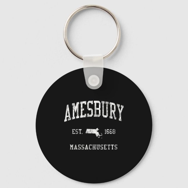 Llavero Amesbury Ma J01 Vintage Athletic Srts Design  (Anverso)