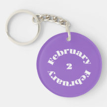 Amethyst Birthstone - Febrero Arylic Keychain