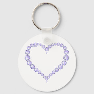 Llavero Amethyst Gem heart