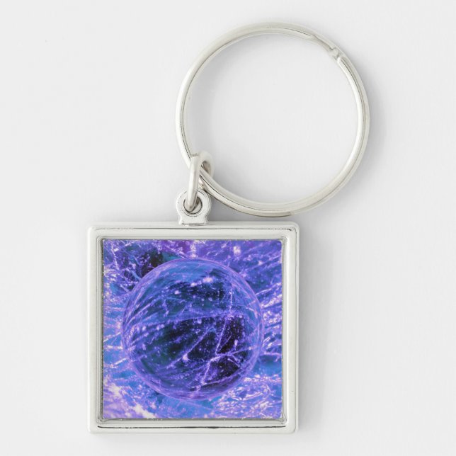 Llavero Amethyst Gemstone Febrero Birthstone (Frente)