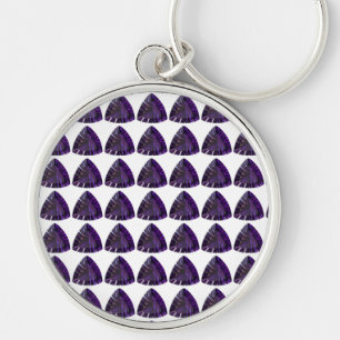 Llavero Amethyst Gemstone, Febrero Birthstone, Púrpura