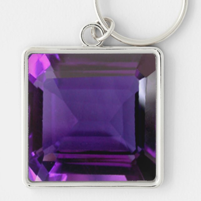 Llavero Amethyst Gemstone Purple Keychain (Frente)