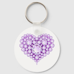 Llavero Amethyst Heart Gems