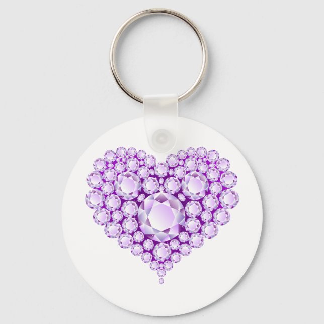 Llavero Amethyst Heart Gems (Anverso)