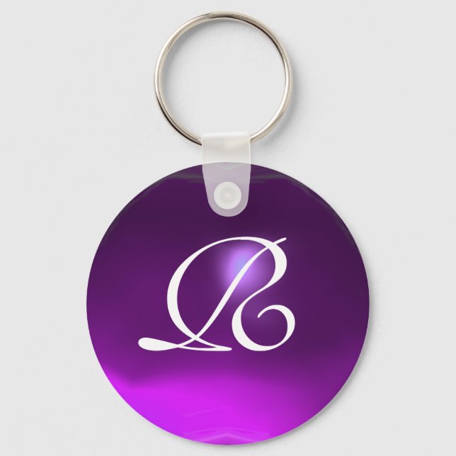 Llavero AMETHYST MONOGRAM ,púrpura (Anverso)