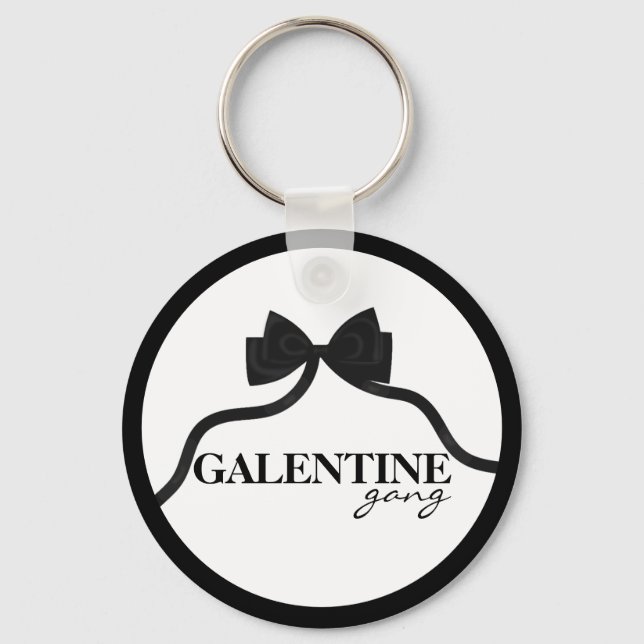 Llavero Amigo de la banda Galentine Valentine Black Bow (Anverso)